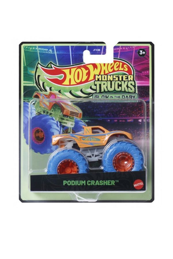 Машинка-позашляховик серії "Сяючі в темряві" Monster Trucks Hot Wheels Hot Wheels JFX08 ЦБ-00276547 фото