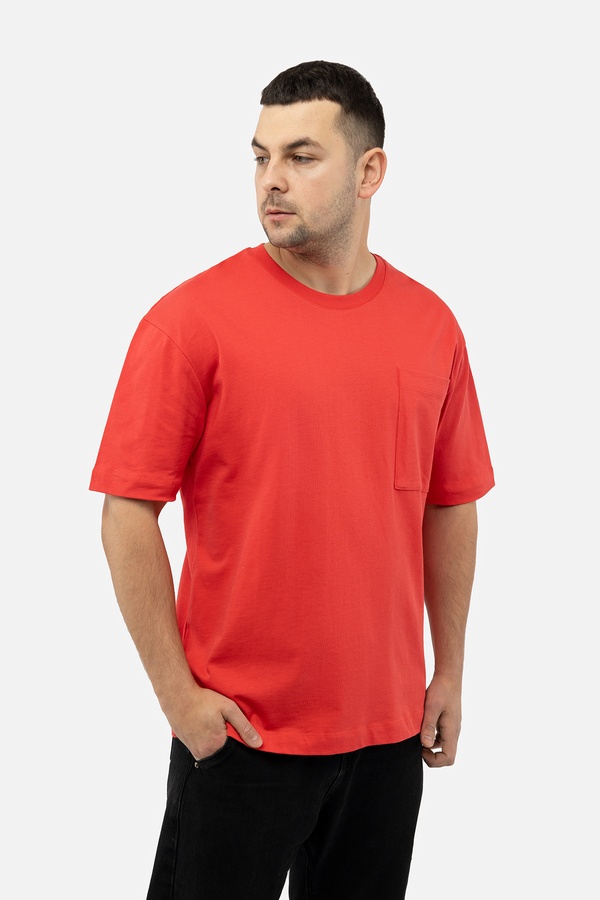 Чоловіча футболка 52 колір червоний ЦБ-00241587 SKT000961978 фото