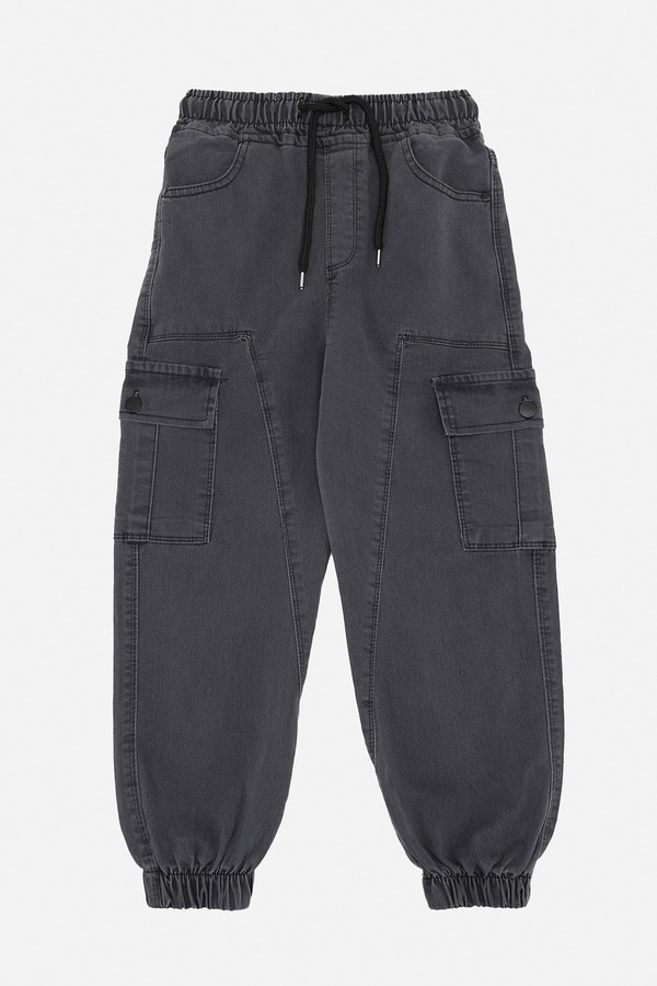 Джогеры джинсовые для мальчика 128 цвет серый ЦБ-00254804 SKT001005921 фото
