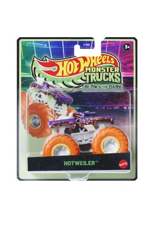 Машинка-позашляховик серії "Сяючі в темряві" Monster Trucks Hot Wheels Hot Wheels JFX08 ЦБ-00276547 фото