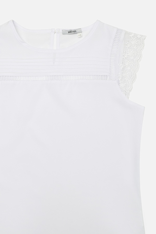 Блуза для дівчинки 146 колір білий ЦБ-00196913 SKT000860157 фото
