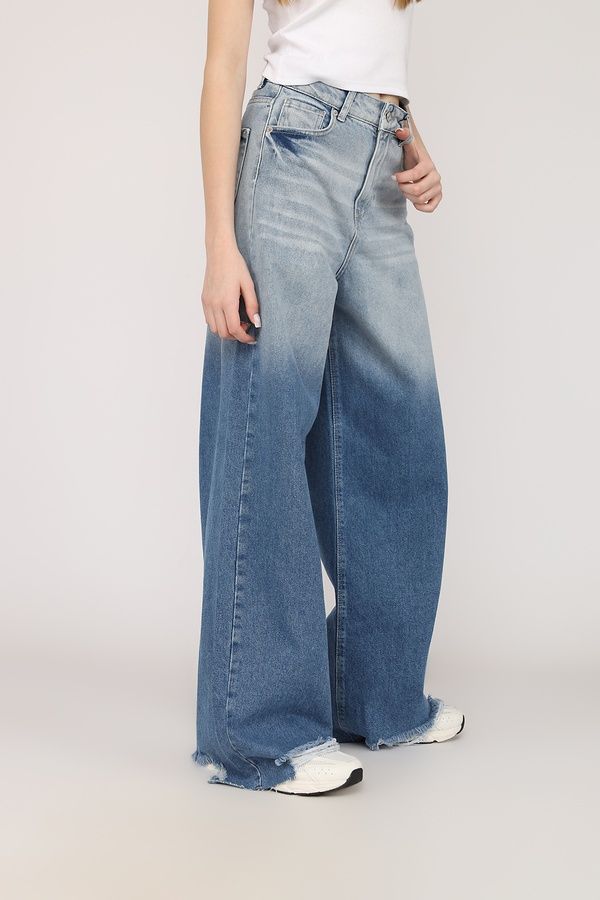 Джинсы baggy женские цвет голубой 42 ЦБ-00273490 фото