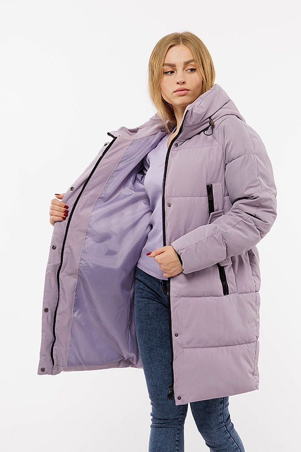 Жіноча куртка 54 колір бузковий ЦБ-00197247 SKT000860791 фото