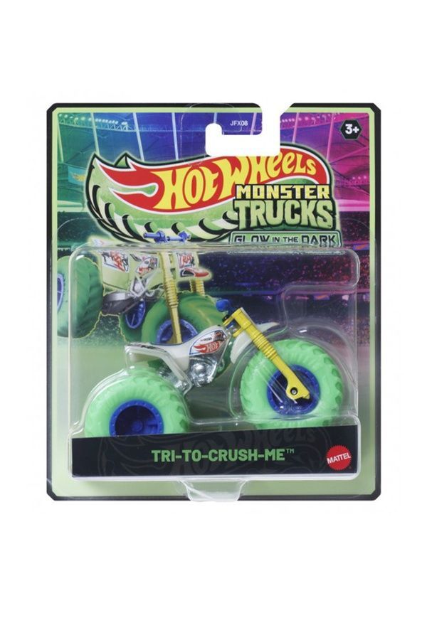 Машинка-позашляховик серії "Сяючі в темряві" Monster Trucks Hot Wheels Hot Wheels JFX08 ЦБ-00276547 фото