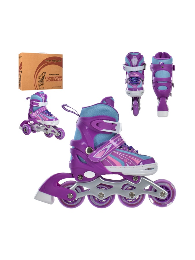Ролики раздвижные детские (27-30) цвет фиолетовый ЦБ-00221912 SKT000914081 фото