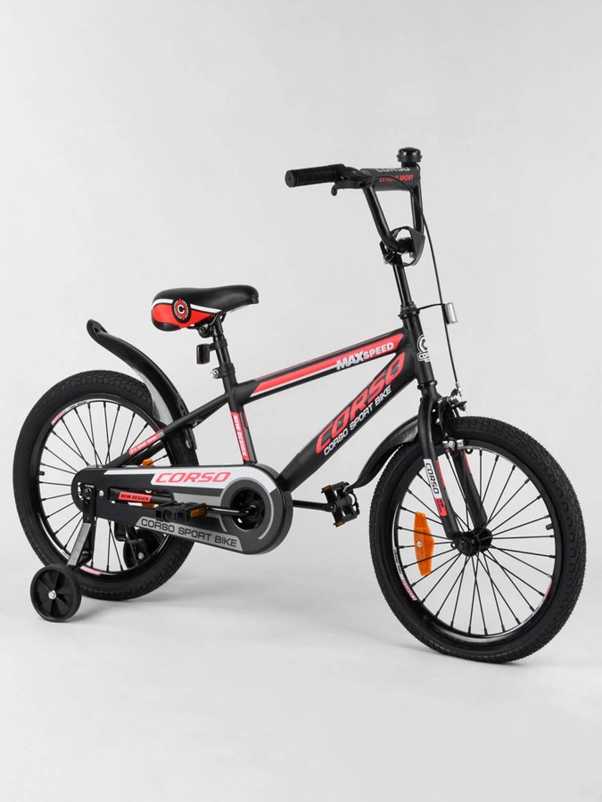 Дитячий двоколісний велосипед 18 "дюймів колір червоно-чорний ЦБ-00213413 SKT000893665 фото