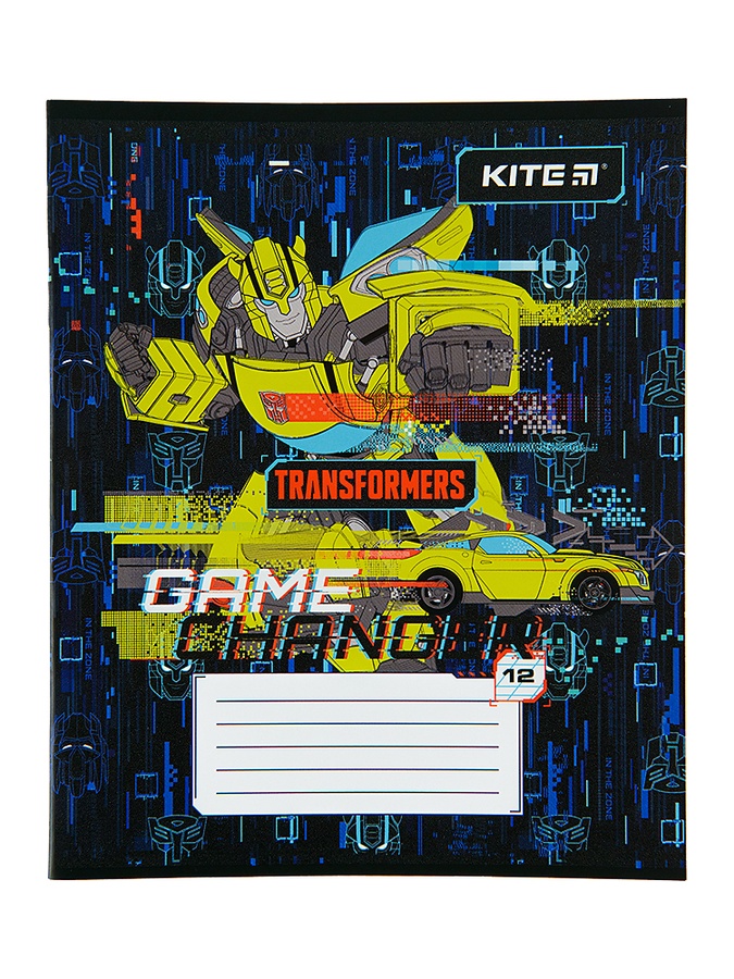 Зошит в косу лінію 12 аркушів Transformers колір різнокольоровий ЦБ-00197346 SKT000860982 фото