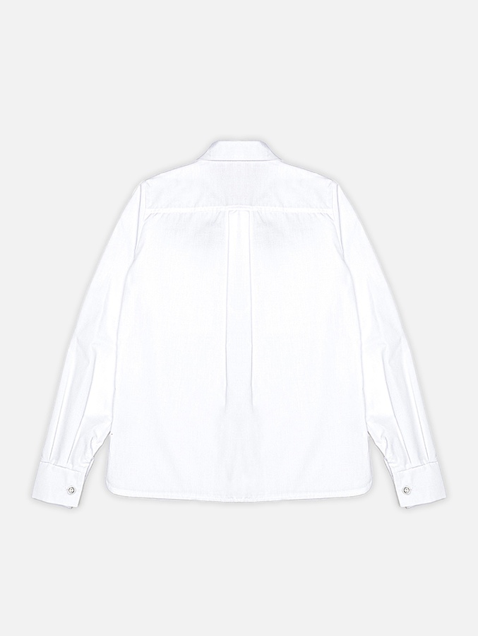 Рубашка с длинным рукавом для девочки 158 цвет белый ЦБ-00160534 SKT000543476 фото