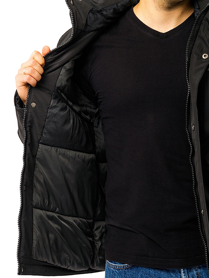 Чоловіча коротка куртка 56 колір чорний ЦБ-00220368 SKT000909502 фото