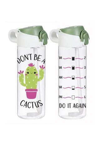 Пляшка для води HEREVIN Cactus 0.75 л з трубкою для спорту ЦБ-00296445 фото