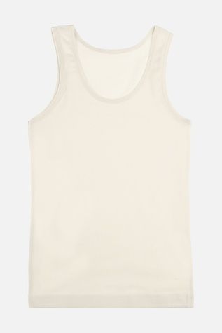 Майка с широкими бретелями для девочки цвет молочный 128 ЦБ-00257766 фото