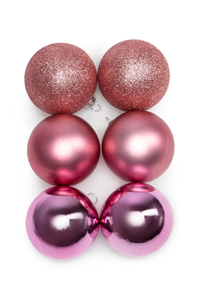 Набір кульок для ялинки колір рожевий ЦБ-00238249 SKT000955820 фото