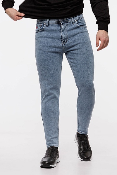 Чоловічі джинси керрот 54 колір блакитний ЦБ-00160656 SKT000544098 фото