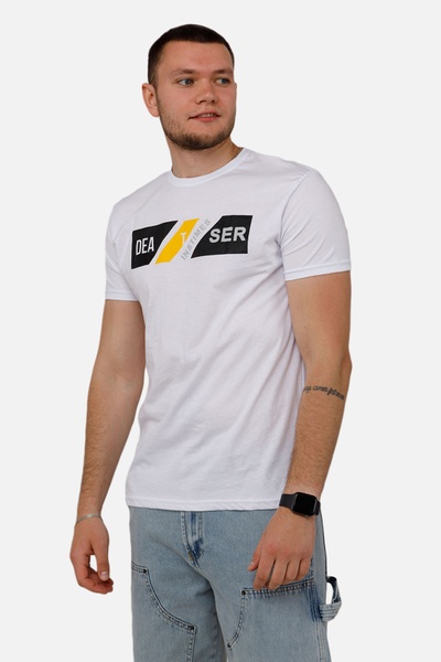 Чоловіча футболка з коротким рукавом 50 колір білий ЦБ-00250637 SKT000993909 фото