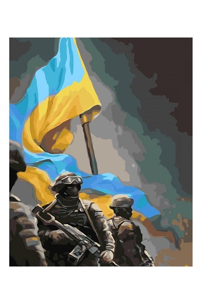 Картина за номерами "Українські воїни" колір різнокольоровий ЦБ-00234003 SKT000942879 фото