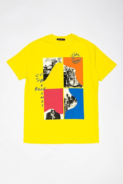 Чоловіча футболка 46 колір жовтий ЦБ-00190968 SKT000844324 фото