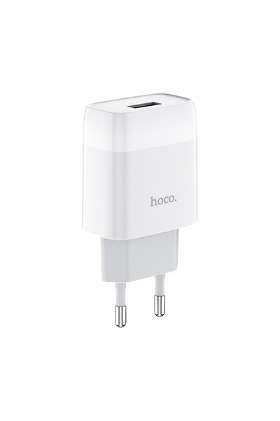 Мережевий зарядний пристрій Hoco C72A 1 USB 2.1A колір білий ЦБ-00204690 SKT000876752 фото