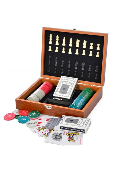 Настольная игра – шахматы, покер цвет разноцветный ЦБ-00207336 SKT000882825 фото