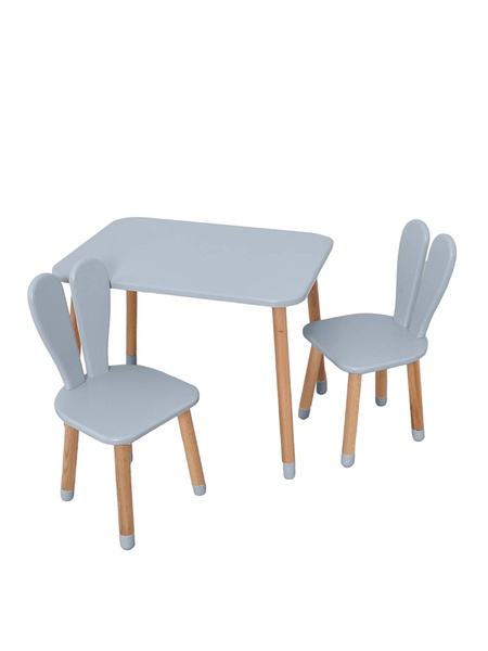 Детский столик с 2 стульями цвет серый ЦБ-00228583 SKT000929729 фото