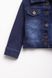 Куртка джинсова коротка на дівчинку 104 колір темно-синій ЦБ-00114280 SKT000509427 фото 2