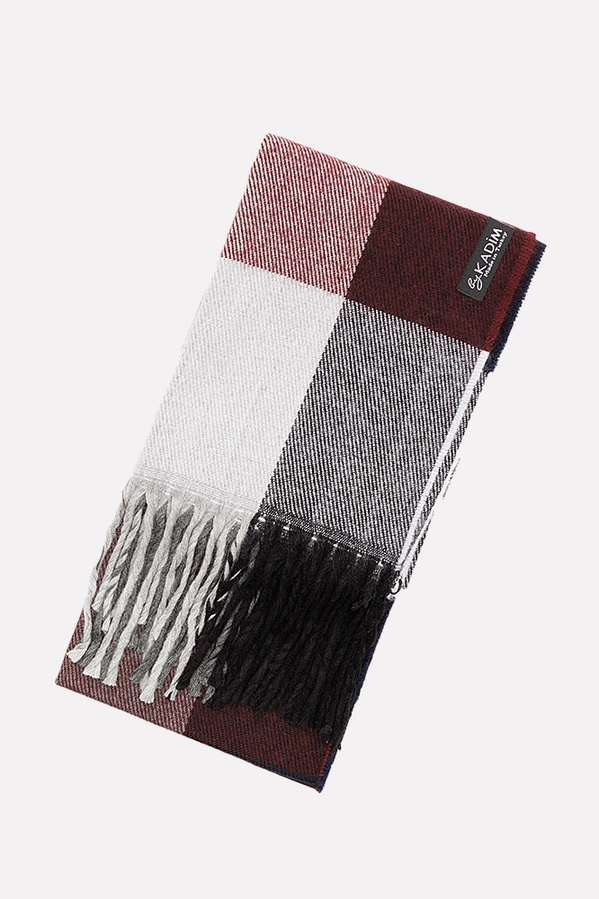 Чоловічий шарф колір бордовий ЦБ-00201496 SKT000870527 фото