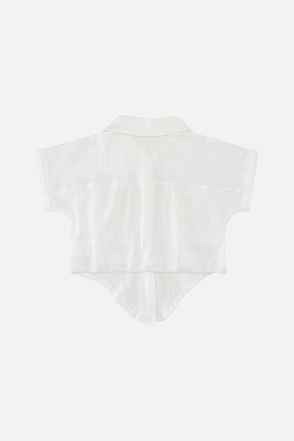 Блуза с коротким рукавом для девочки 104 цвет белый ЦБ-00243488 SKT000968154 фото
