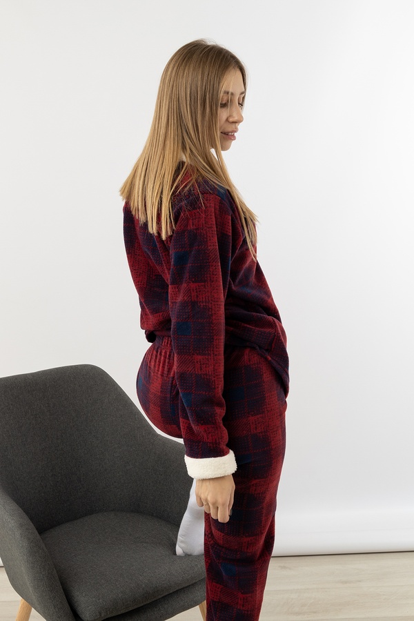 Жіноча піжама 50 колір червоний ЦБ-00233216 SKT000940976 фото