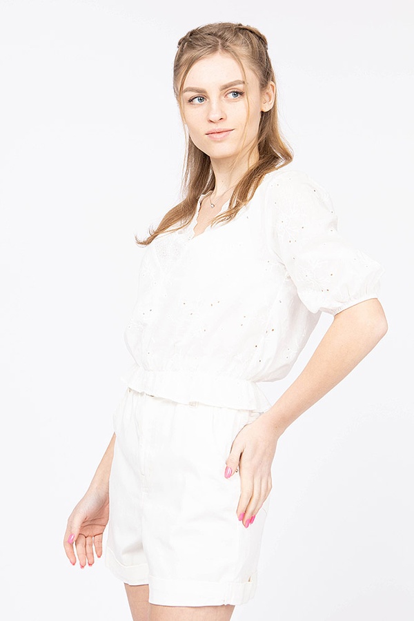 Блуза жіноча 42 колір білий ЦБ-00161302 SKT000546560 фото