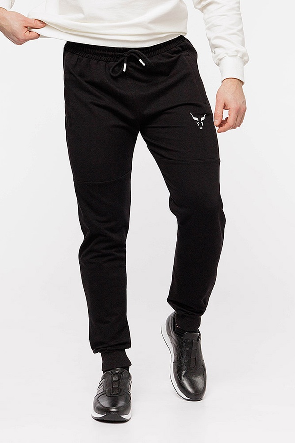Чоловічі спортивні штани 42 колір чорний ЦБ-00210687 SKT000890294 фото