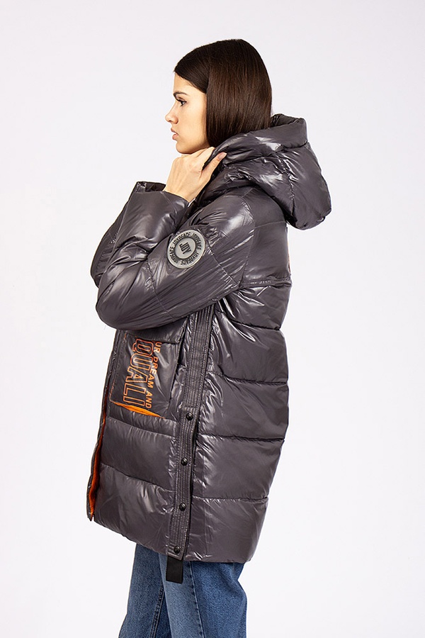 Куртка довга жіноча 50 колір темно-сірий ЦБ-00142688 SKT000497508 фото