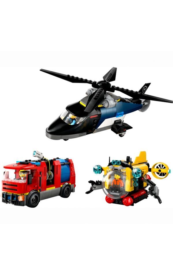 Конструктор LEGO Ремикс: Вертолеты, Пожарные Машины и Подводные Лодки 60462 ЦБ-00279936 фото