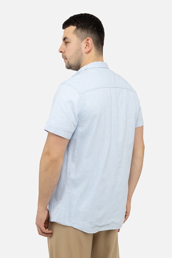 Мужская рубашка с коротким рукавом 44 цвет голубой ЦБ-00244802 SKT000979897 фото
