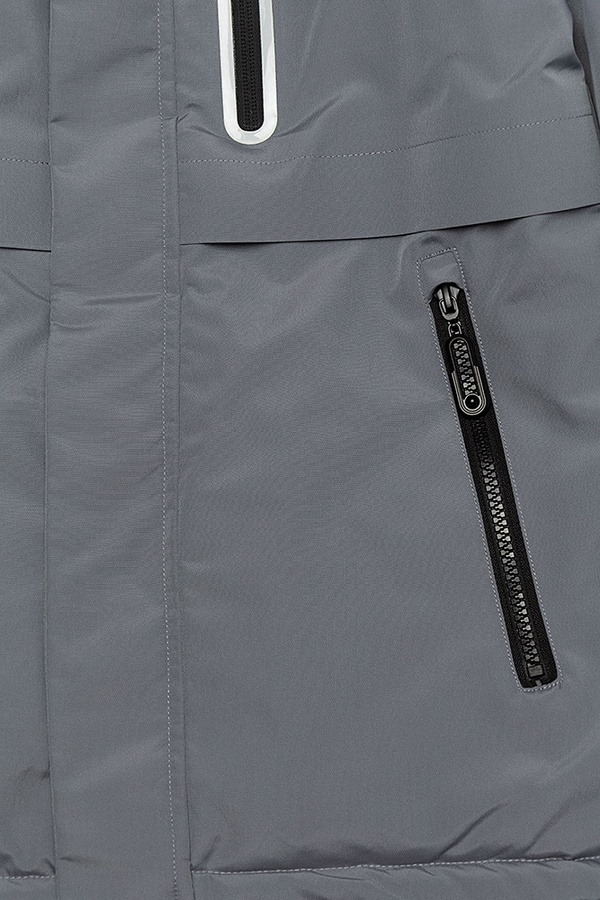 Куртка парка зі світловідбивним принтом для хлопчика 140 колір сірий ЦБ-00207629 SKT000883259 фото