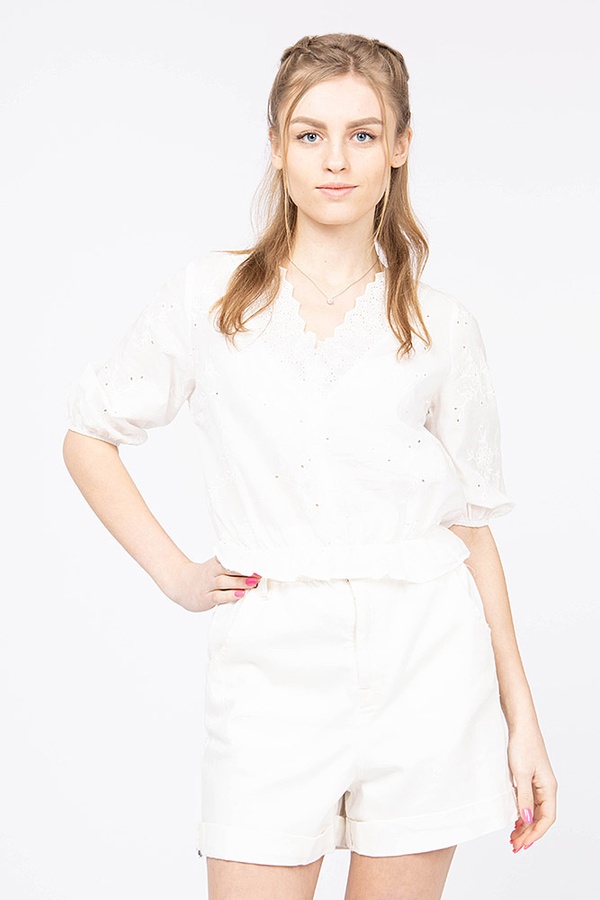 Блуза жіноча 42 колір білий ЦБ-00161302 SKT000546560 фото