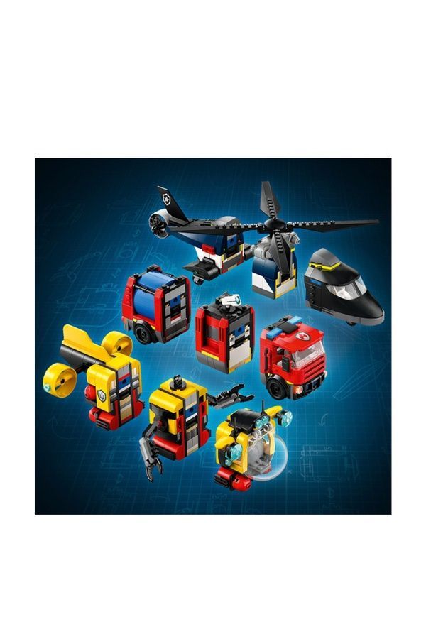Конструктор LEGO Ремикс: Вертолеты, Пожарные Машины и Подводные Лодки 60462 ЦБ-00279936 фото