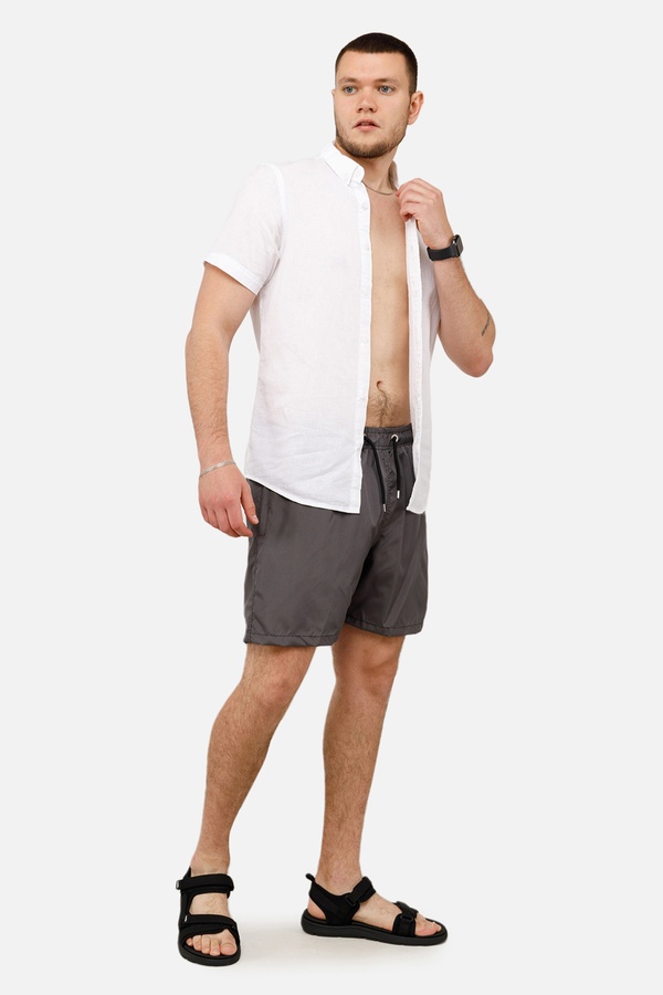 Чоловічі пляжні шорти 44 колір темно-сірий ЦБ-00250601 SKT000993723 фото