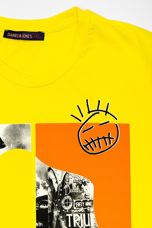 Чоловіча футболка 46 колір жовтий ЦБ-00190968 SKT000844324 фото