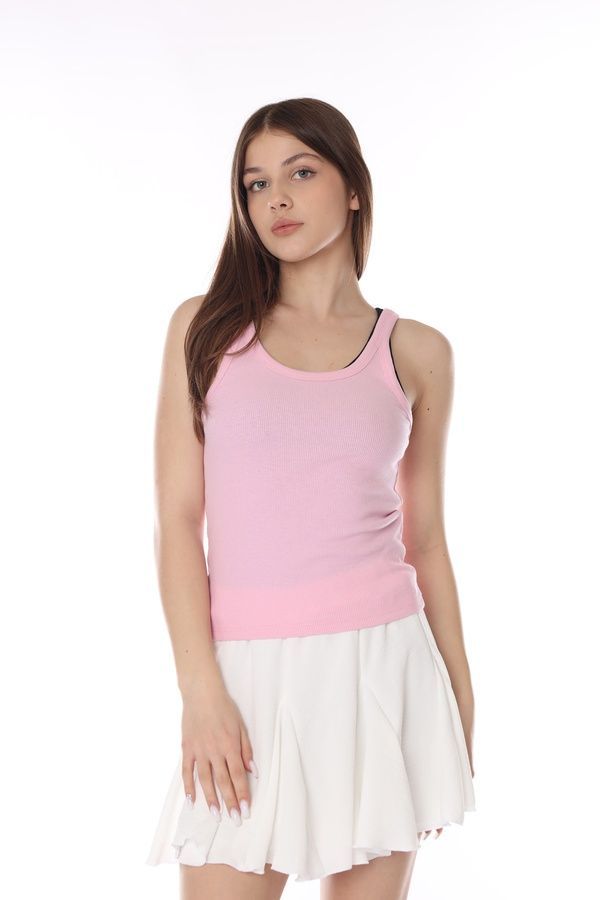 Майка с широкими бретелями женская цвет розовый 46 ЦБ-00295118 фото