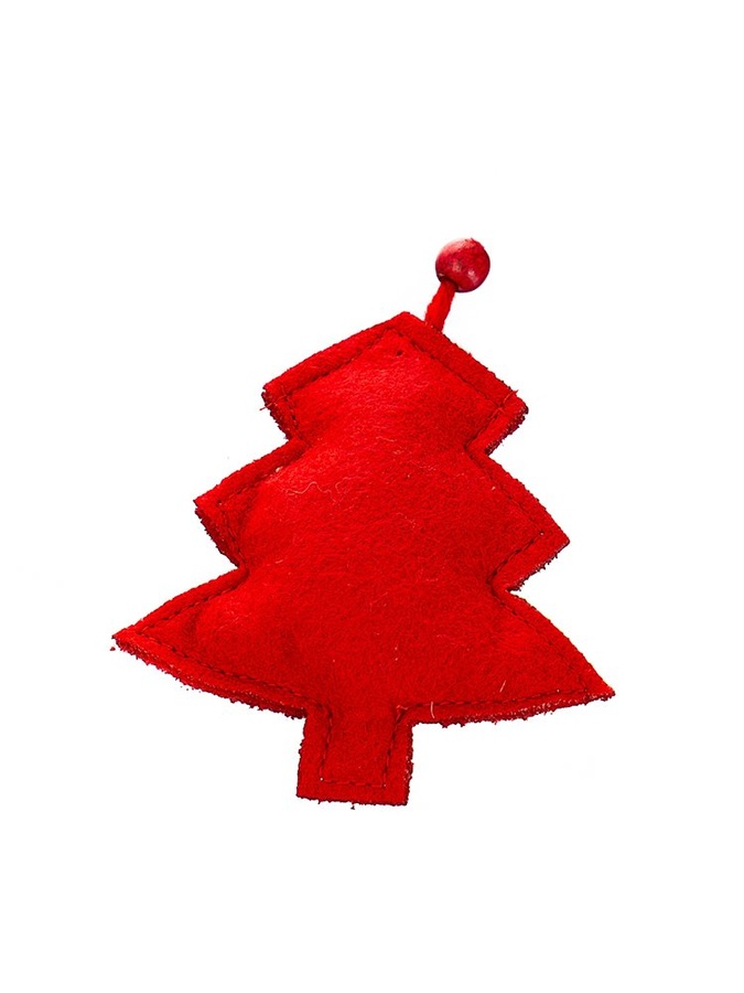 Новорічна іграшка «Ялинка з сердечком» колір червоний ЦБ-00207218 SKT000882509 фото