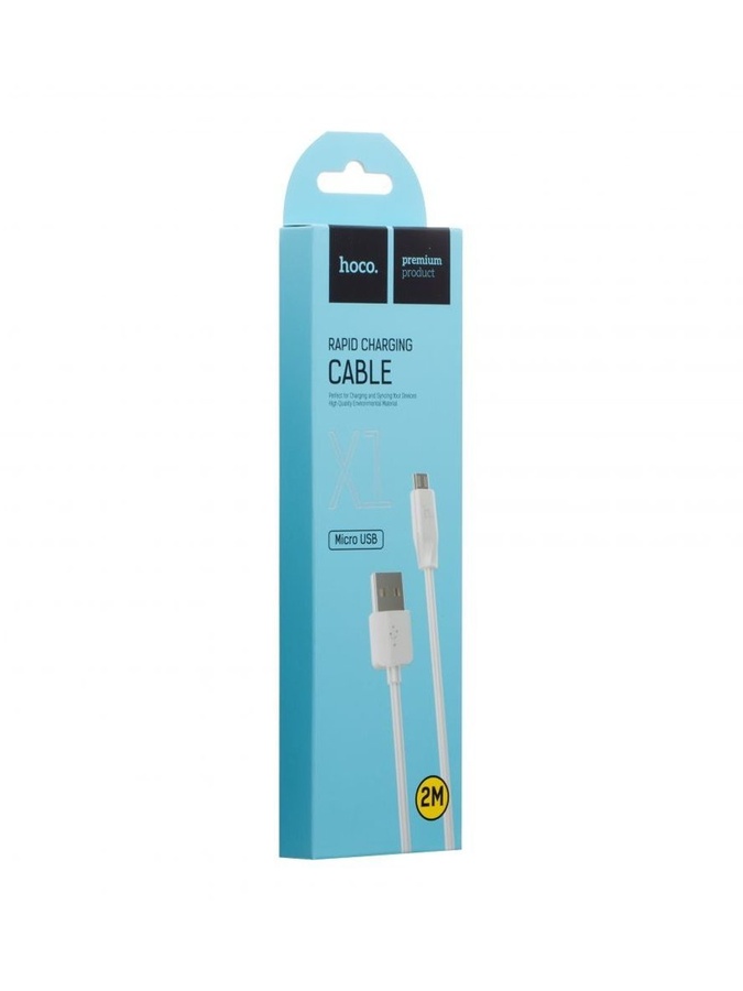 USB кабель X1 Micro 2.4A 2 м цвет белый ЦБ-00200470 SKT000868561 фото
