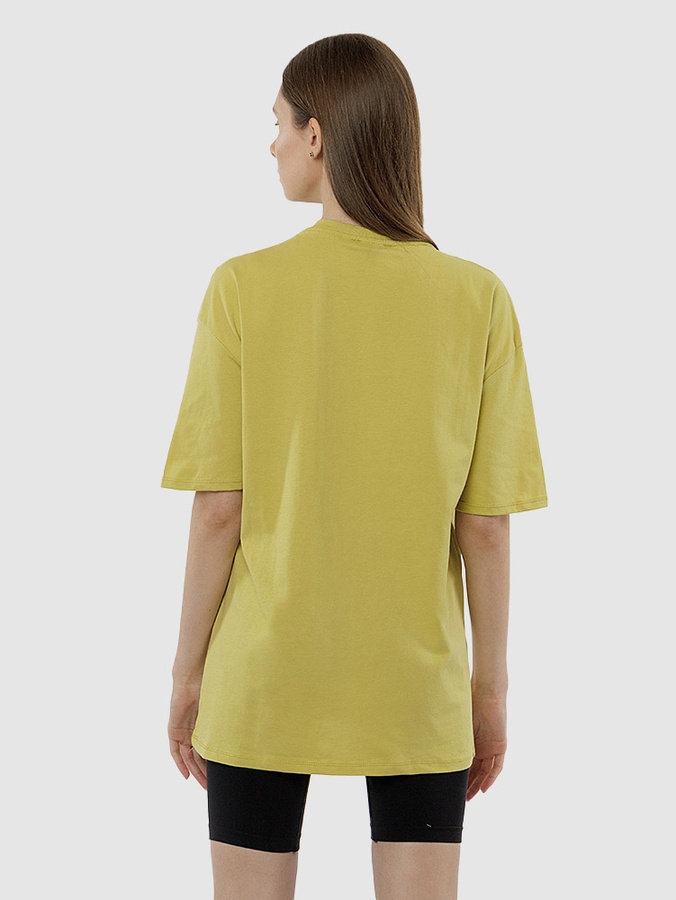 Жіноча подовжена футболка регуляр 46 колір оливковий ЦБ-00215341 SKT000898387 фото