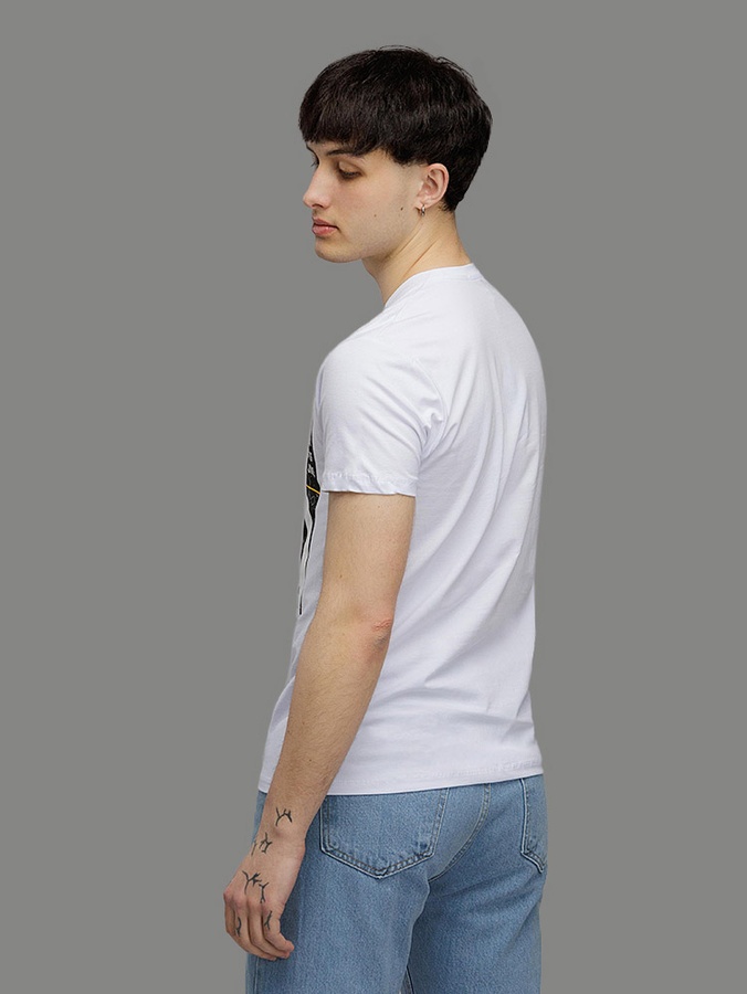Мужская футболка регуляр 52 цвет белый ЦБ-00216040 SKT000899783 фото