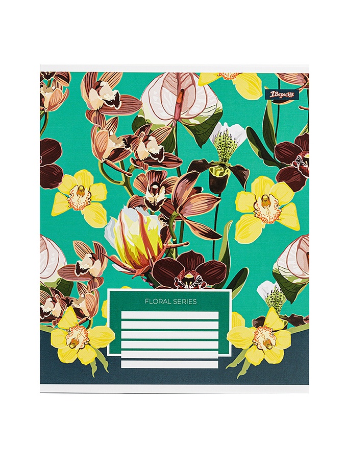 Зошит в клітинку 18 аркушів Floral series колір різнокольоровий ЦБ-00222602 SKT000915643 фото