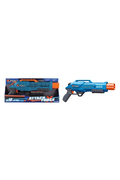 Іграшкова рушниця механічна з подвійним дулом та м'якими набоями колір різнокольоровий ЦБ-00249033 SKT000990617 фото