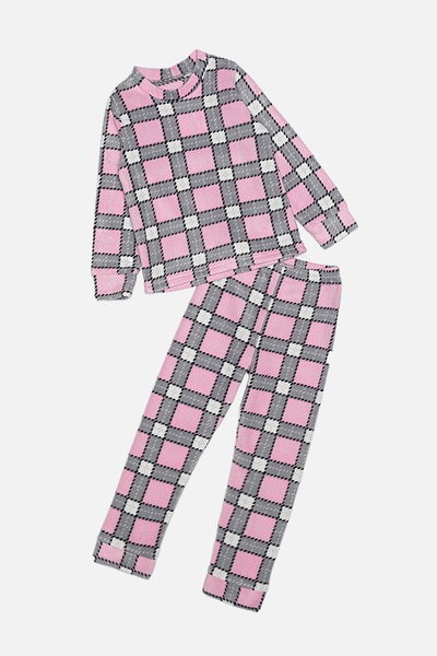 Піжама флісова для дівчинки 110 колір рожевий ЦБ-00209001 SKT000886100 фото