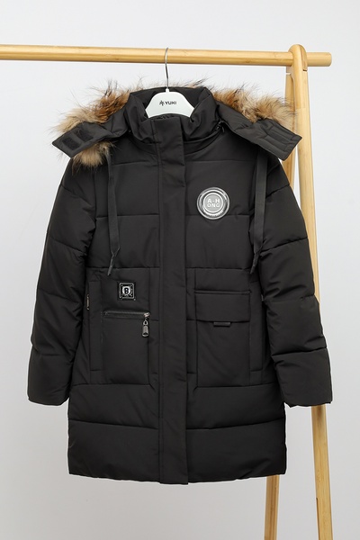 Куртка для девочки 164 цвет черный ЦБ-00221549