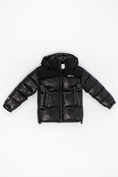 Куртка коротка на хлопчика 122 колір чорний ЦБ-00179718 SKT000597592 фото