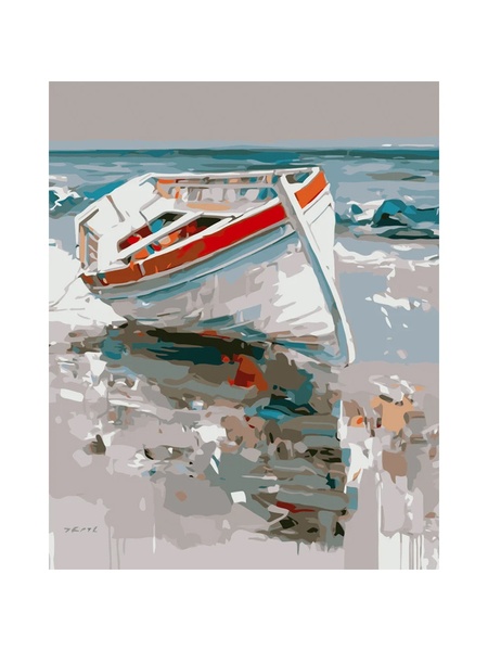 Набор для росписи по номерам Белая лодка цвет разноцветный ЦБ-00221592 SKT000912821 фото