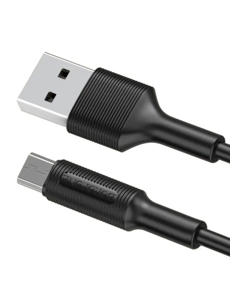 Кабель Borofone BX1 USB to MicroUSB колір чорний ЦБ-00220476 SKT000909896 фото