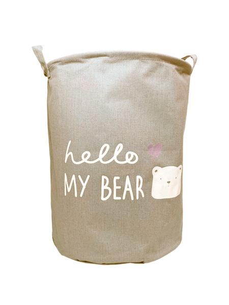 Кошик для іграшок "Hello my bear" колір сірий ЦБ-00228555 SKT000929658 фото